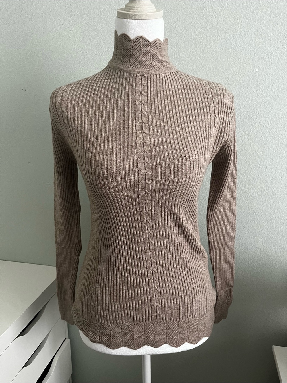 Ribbed Mock Neck Sweater